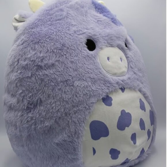 16" Bubba the Fuzzy Purple Cow Fuzzamallow Squishmallows KellyToy Jazzwares BNWT - Picture 2 of 7